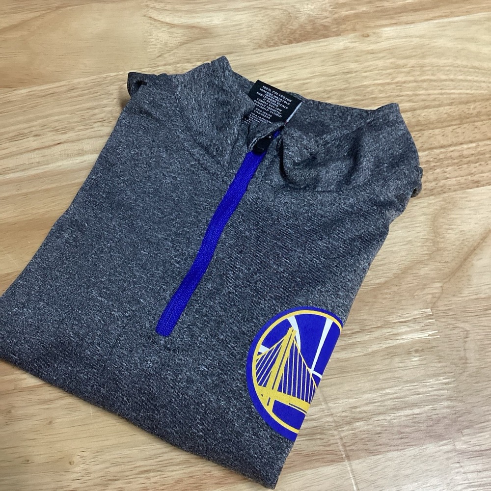 Youth‎ NBA Golden State Warriors Long sleeved Performance 1/4 Zip Large Gray